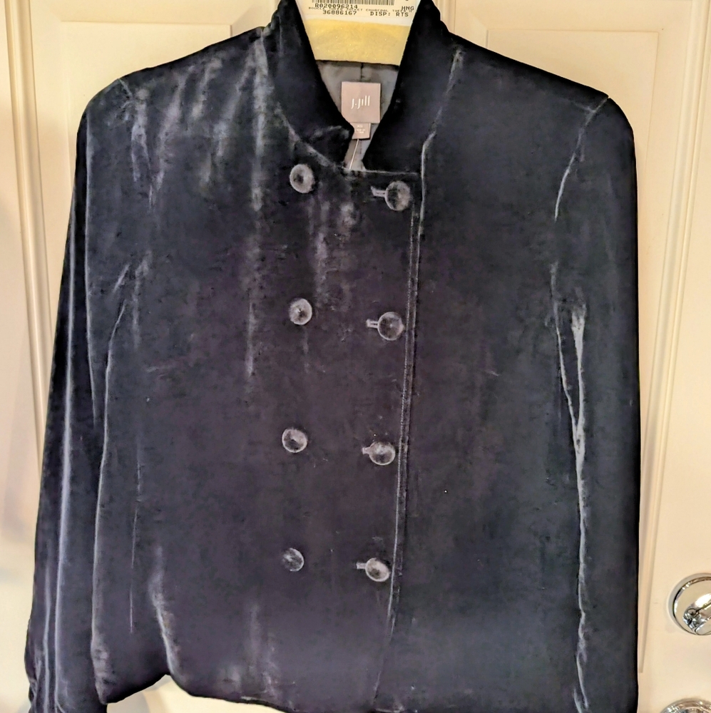 J. Jill Women's Black Velvet Jacket
